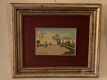 Antico dipinto ad olio a firma Muscuso