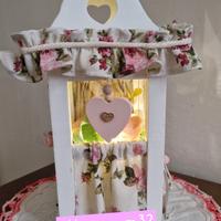 lanterna in legno shabby chic unica