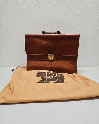 Ventiquattrore vintage in vera pelle, La Viaggeria