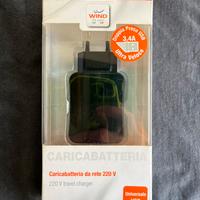 Caricatore 2 entrate 3.4ah usb carica veloce nuovo