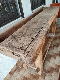 Antico banco da falegname arredo trulli casali