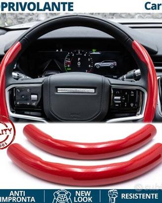 COPRIVOLANTE per LAND ROVER FIBRA CARBONIO Rosso