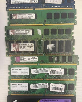 Lotto Moduli RAM DIMM DDR3/DDR2/DDR