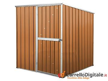 Box da giardino lamiera 175x185cm legno chiaro