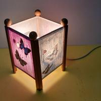 Abat Jour lampada da comodino artigianale, decoraz