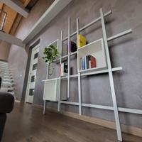 Libreria Moderna alluminio studio design parete