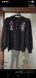 Maglia ricami artigianale in pura lana 