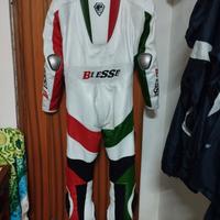 Tuta moto intera in pelle