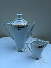 Caffettiera e lattiera Art Deco porcellana Bavaria