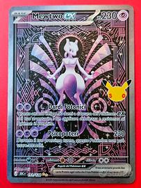 Carta Pokemon Mewtwo Ex 30 Anniversario 151/128