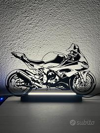 Bmw s1000rr silhouette lampada led