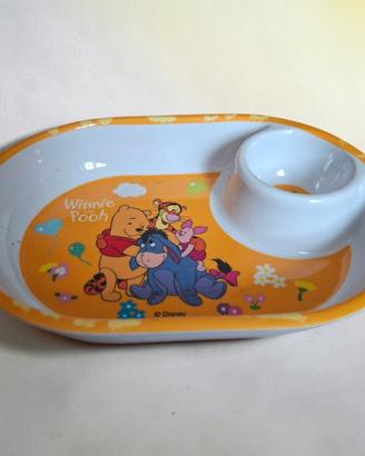 Piattino Winnie the Pooh  con porta uovo/salsins