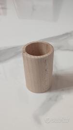 4 vasetti, barattoli in faggio per decoupage