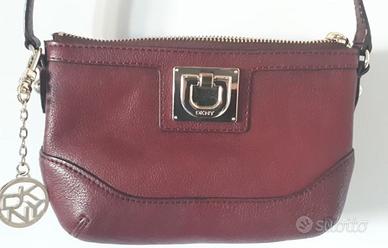 Borsa DKNY bordeaux in VERA PELLE