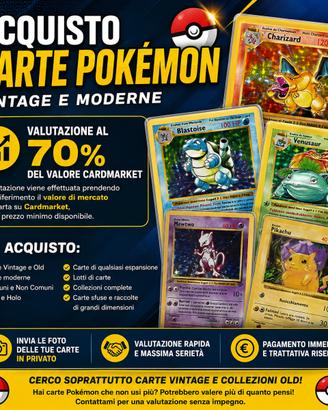 Carte pokemon vintage e moderne