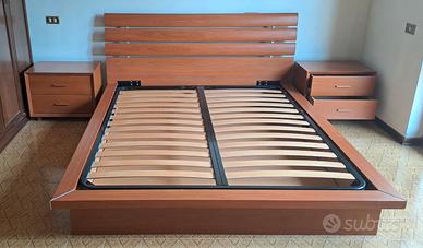 Letto matrimoniale contenitore con 2 comodini