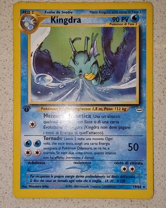 Rara Carta Originale Kingdra 1Ed NR 19 / 64