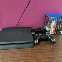 PlayStation 4 Slim 500GB + 2 Joystick + 9 Giochi