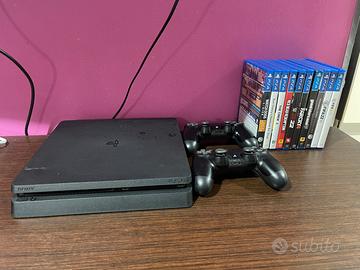 PlayStation 4 Slim 500GB + 2 Joystick + 9 Giochi