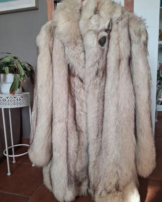 Pelliccia vintage beige e grigia – G. Biglione Tor