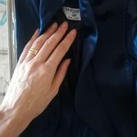 Vestaglia lunga pura seta 100%. Colore blu nuova