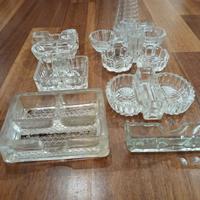 Set di 8 pezzi in vetro modernariato anni'60