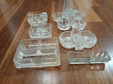 Set di 8 pezzi in vetro modernariato anni'60