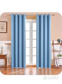 Tenda opaca con occhielli moderna azzurro