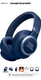 JBL Live 770 NC Cuffie Over-Ear Wireless, Blu