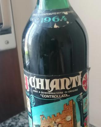 Bottiglia collezione vino Chianti 1964