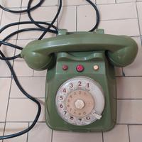 Telefono Siemens S62 a disco verde. Vintage.