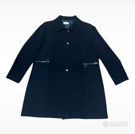 Cappotto donna oversize vintage nero lungo