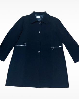 Cappotto donna oversize vintage nero lungo