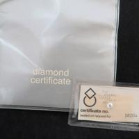DIAMANTE 0.39 CT SI RARE WHITE CERTIFICATO