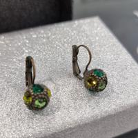 Orecchini a sfera in ottone anticato