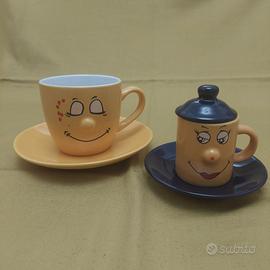 tazza da caffè + tazza tisana set smile