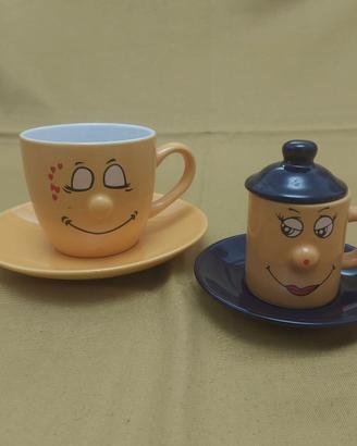 tazza da caffè + tazza tisana set smile