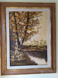 Quadri olio su tela autunno