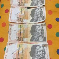 Banconote 20 DVAJSET DESET TOLARJEV e 10 TOLAR SLO