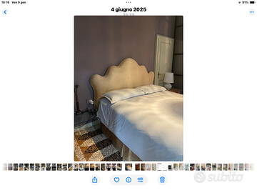 Letto matrimoniale imbottito sfoderabile