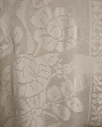 Tende Uncinetto Filet (motivo RosaAntica) 150x55cm