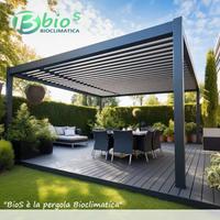 Pergola bioclimatica 8x4 a lamelle motorizzata LED