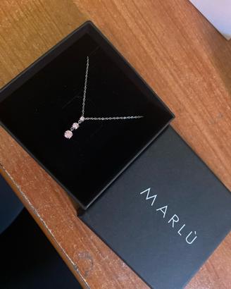 Collana Marlu in Acciaio con Pendente Punto Luce