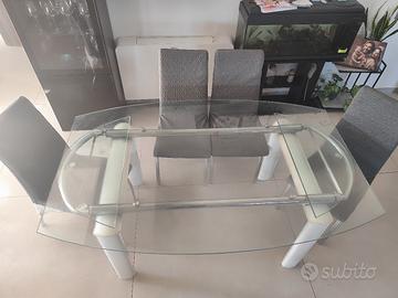 tavolo vetro allungabile 