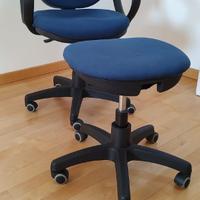 Sedia + sgabello con ruote