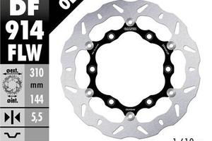 Disco freno anteriore GALFER DF914FLW per TRIUMPH