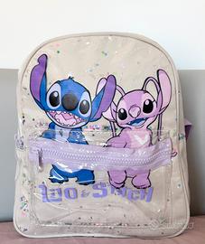 Zainetto Stitch con brillantini - color panna