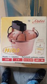 paiolo in rame con motore per polenta