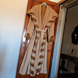 Cappotto Lana e Cachemire Inserti Visone