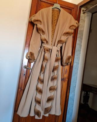 Cappotto Lana e Cachemire Inserti Visone